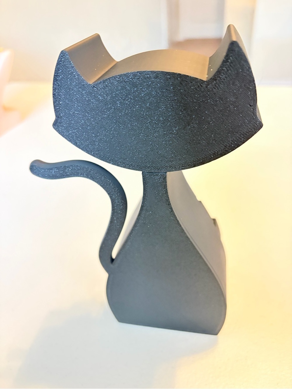 3D Printed Black & Yellow Cat Jewelry Organizer. - Picture 5 of 6
